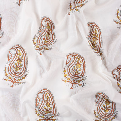 Paisley Hand Printed Pure Cotton Fabrics