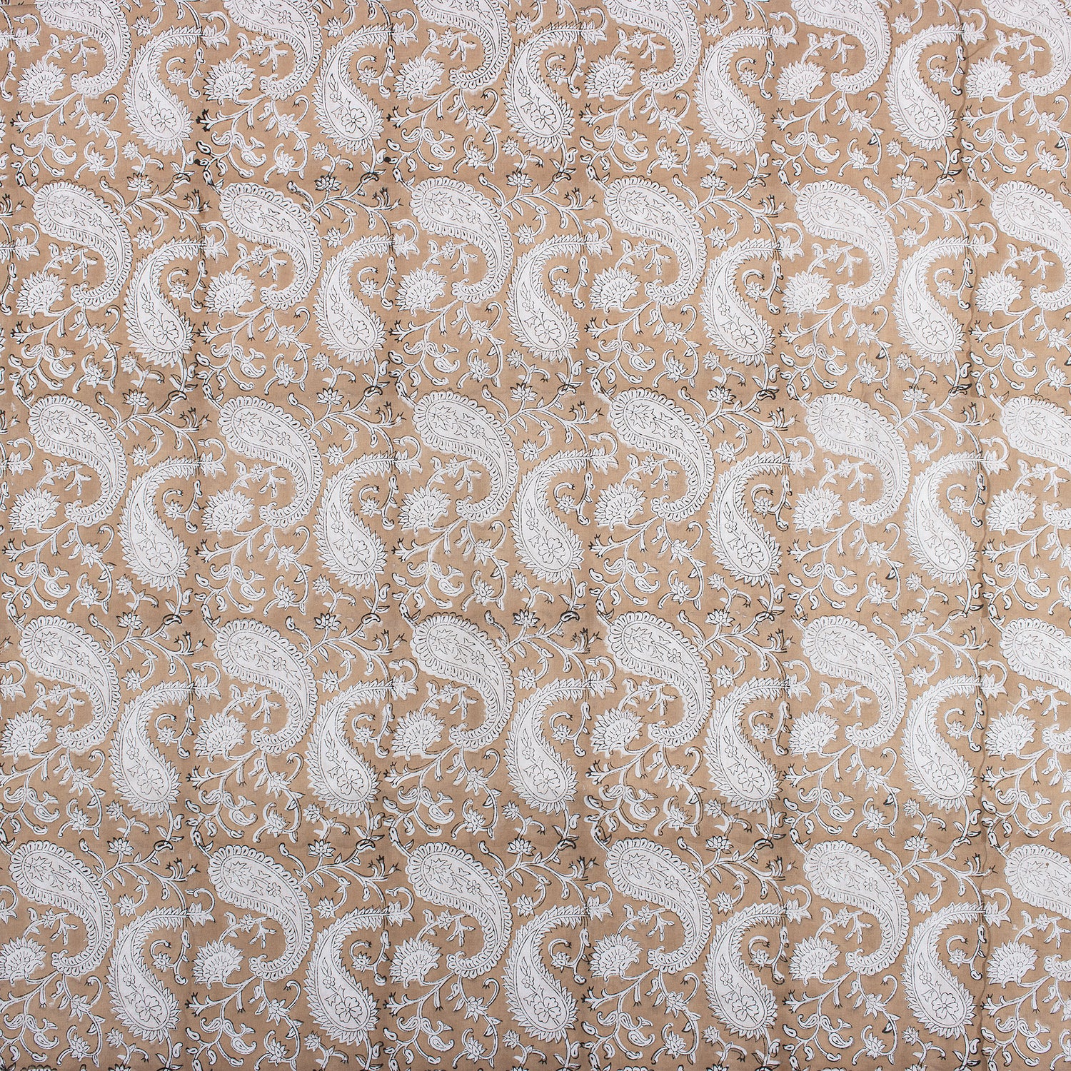 Paisley Indian Hand Block Print Fabric By The Yard