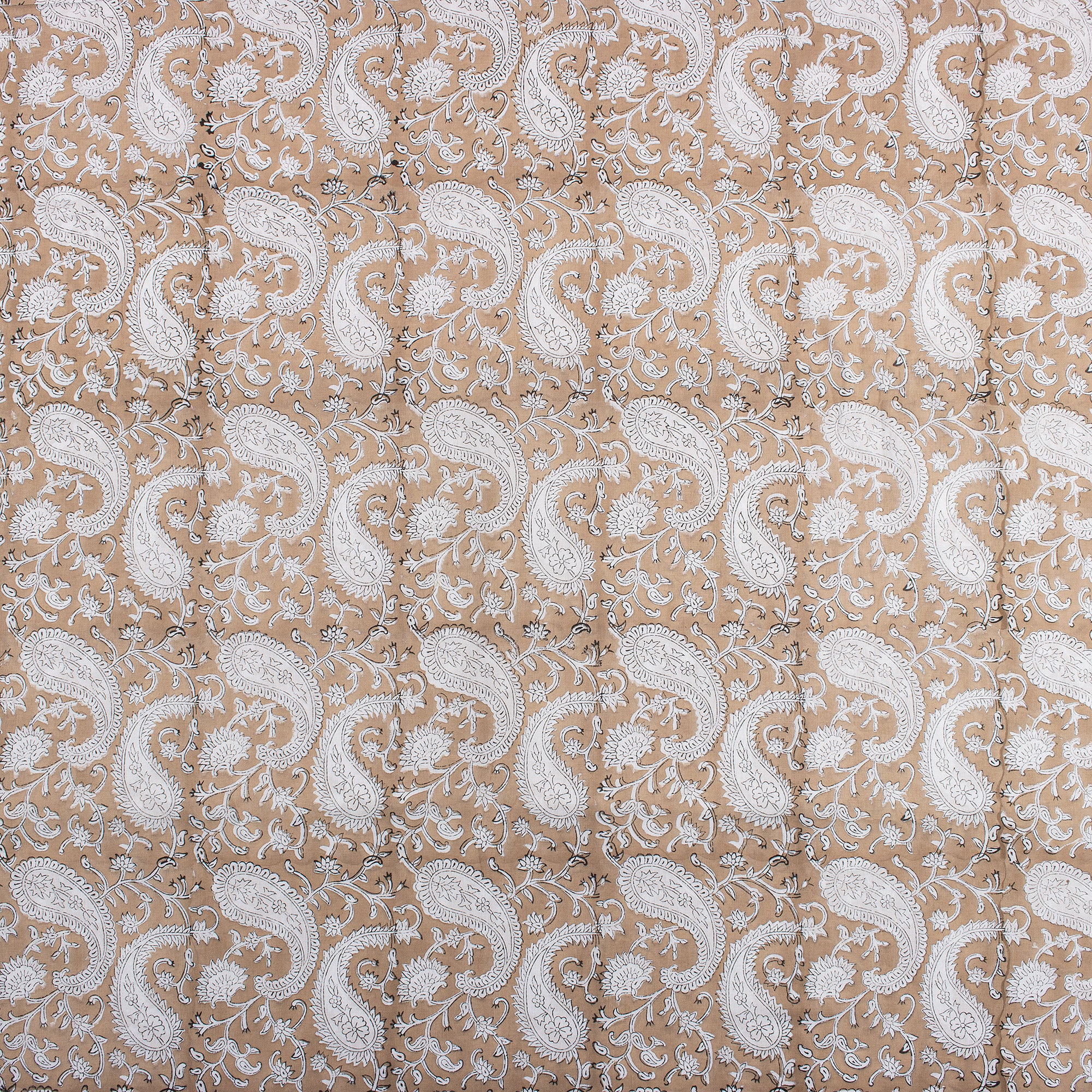Paisley Indian Hand Block Print Fabric By The Yard