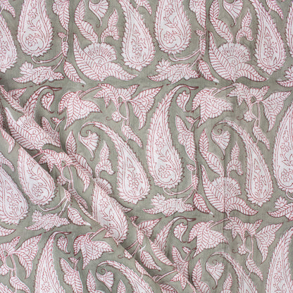 Paisley Pure Cotton Block Print Fabric