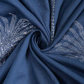 Palm Tree Block Printed Indigo Cotton Fabrics