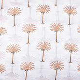 Palm Tree Hand Block Print Fabric By The Yard