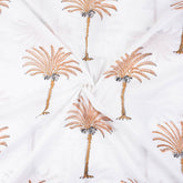 Palm Tree Hand Block Print Fabric By The Yard