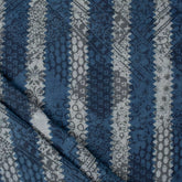 Patchwork Style Stripe Cotton Indigo Fabrics for Daily Wear