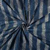 Patchwork Style Stripe Cotton Indigo Fabrics for Daily Wear