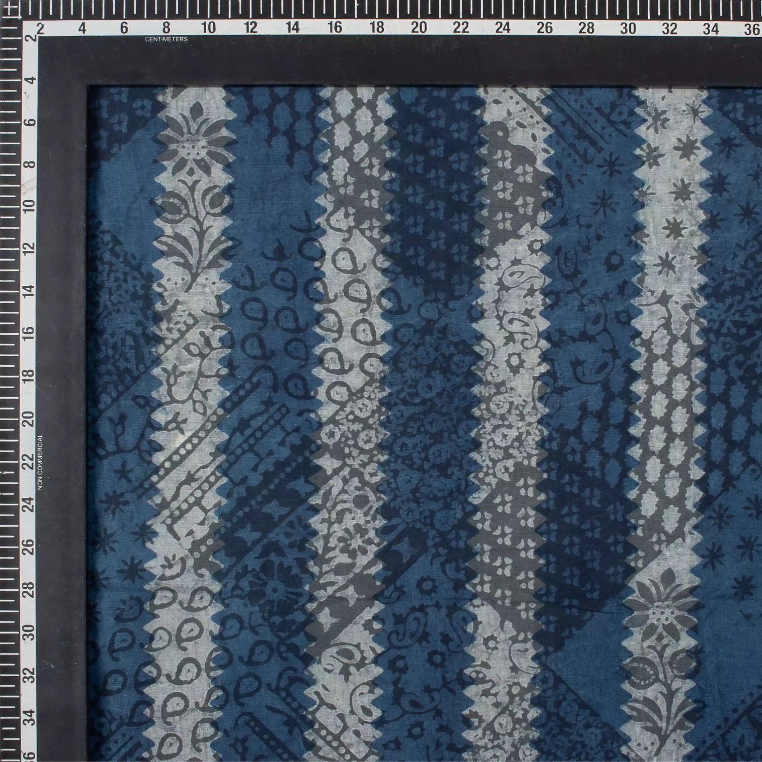 Patchwork Style Stripe Cotton Indigo Fabrics for Daily Wear