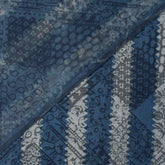 Patchwork Style Stripe Cotton Indigo Fabrics for Daily Wear