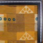 Patchwork Yellow Dabu Hand Block Print Fabric