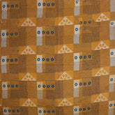 Patchwork Yellow Dabu Hand Block Print Fabric