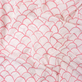 Pink Block Printed Pure Cotton Running Fabric Material