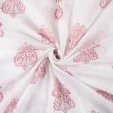 Pink Boota Indian Hand Block Cotton Fabric Material