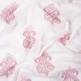 Pink Boota Indian Hand Block Cotton Fabric Material