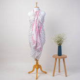 Pink Booti Hand Block Print Beach Sarong Wrap For Women