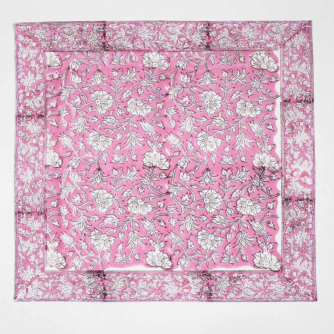 Pink Floral Handmade Cotton Napkin Cloth