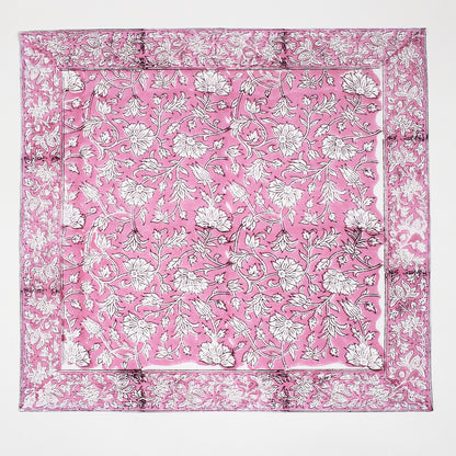 Pink Floral Handmade Cotton Napkin Cloth