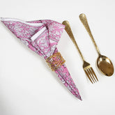 Pink Floral Handmade Cotton Napkin Cloth