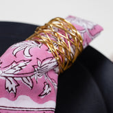 Pink Floral Handmade Cotton Napkin Cloth