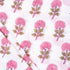 Pink Floral Indian Hand Block Printed Cotton Cloth Material