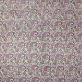 Pink Paisley Indian Hand Block Printed Cotton Fabric