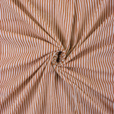 Pink Striped Hand Block Print Pure Cotton Fabric