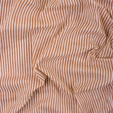 Pink Striped Hand Block Print Pure Cotton Fabric