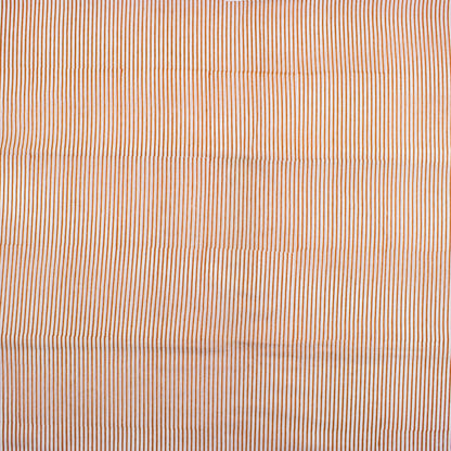 Pink Striped Hand Block Print Pure Cotton Fabric