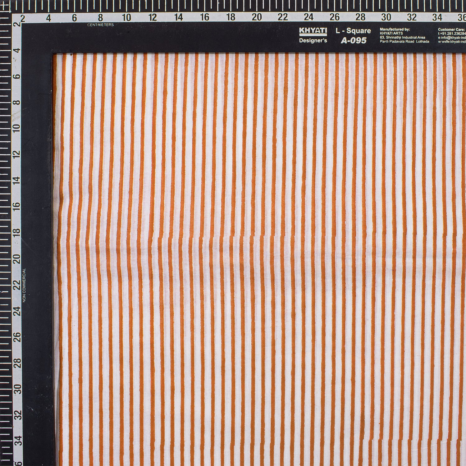 Pink Striped Hand Block Print Pure Cotton Fabric