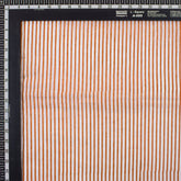 Pink Striped Hand Block Print Pure Cotton Fabric