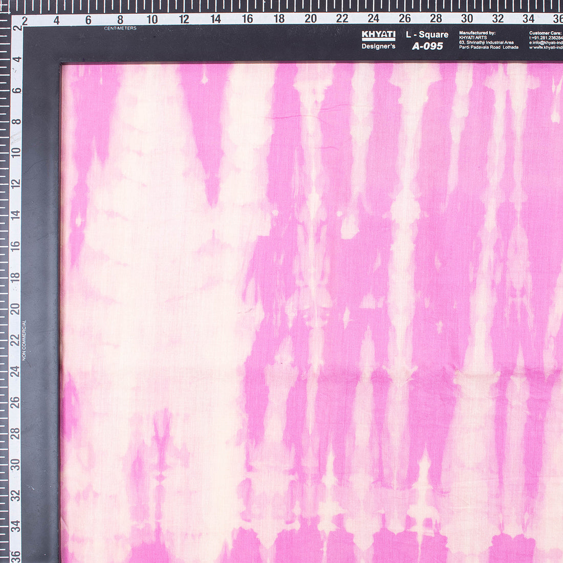 Pink Striped Light Weighted Tie Dye Shibori Fabric