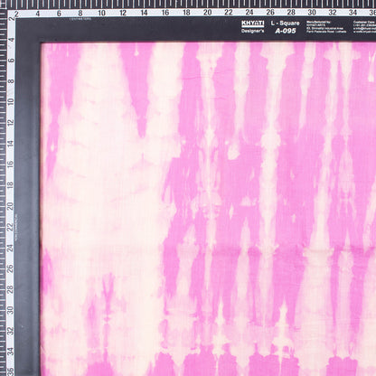 Pink Striped Light Weighted Tie Dye Shibori Fabric