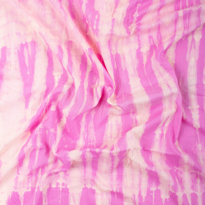 Pink Striped Light Weighted Tie Dye Shibori Fabric