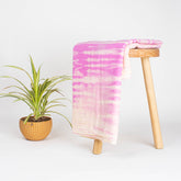 Pink Striped Light Weighted Tie Dye Shibori Fabric