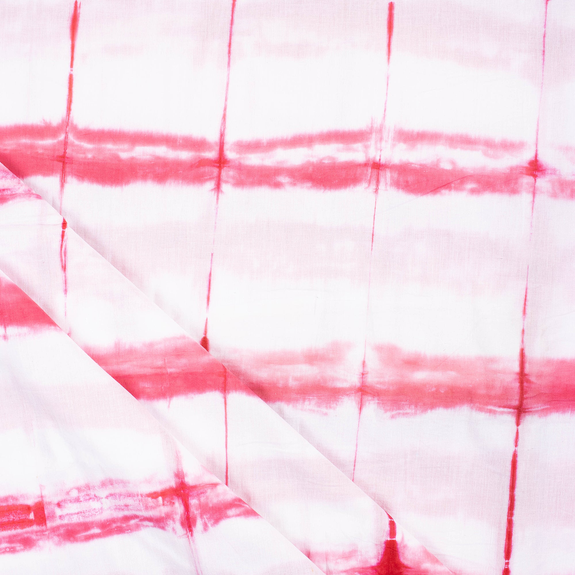 Pink Striped Tie Dye Shibori Fabric