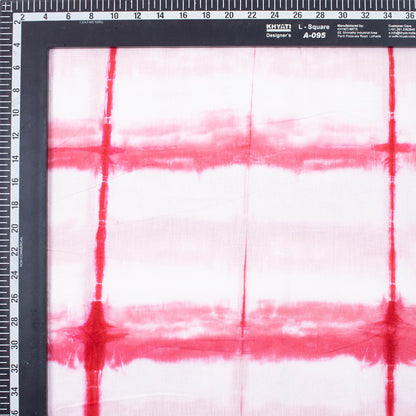 Pink Striped Tie Dye Shibori Fabric