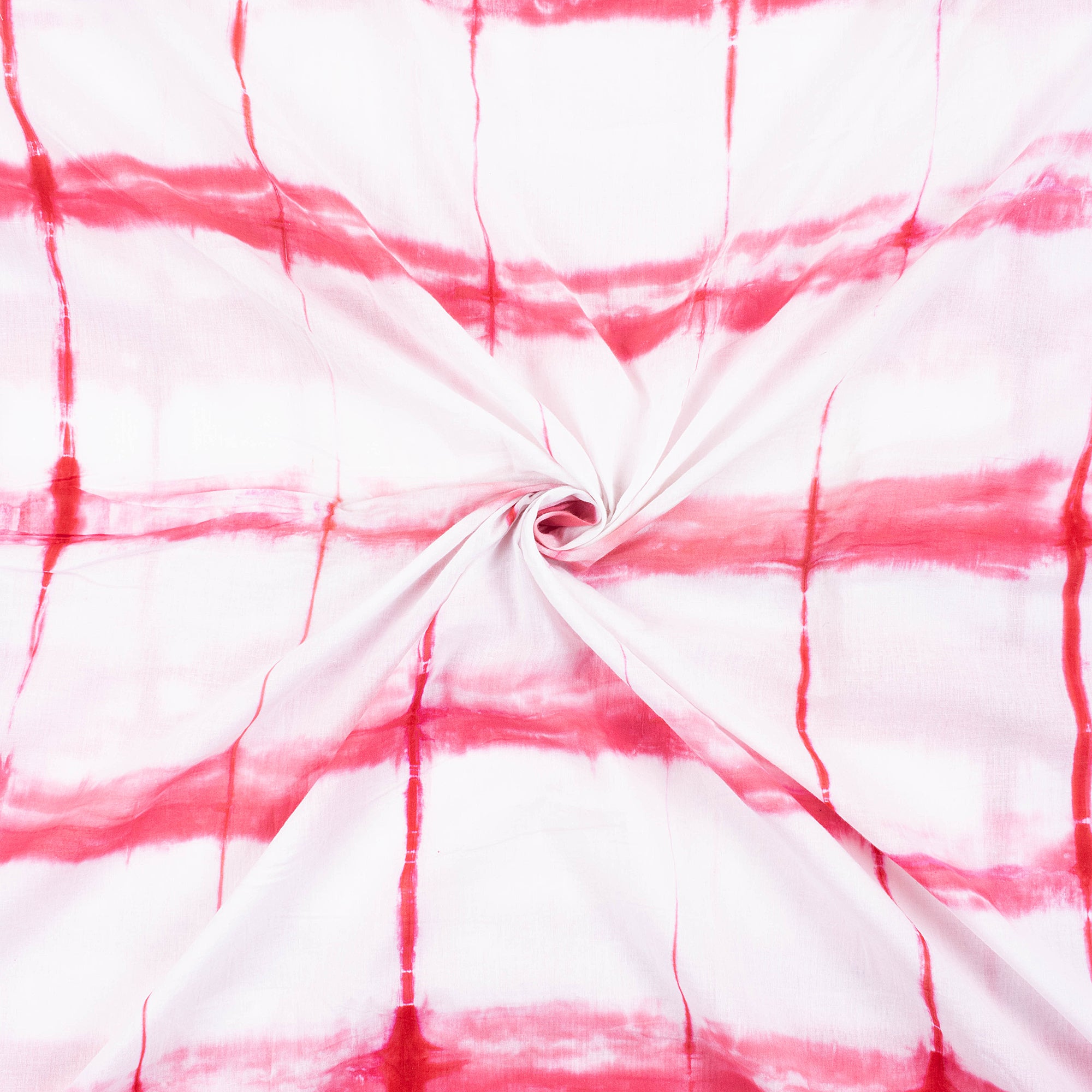 Pink Striped Tie Dye Shibori Fabric