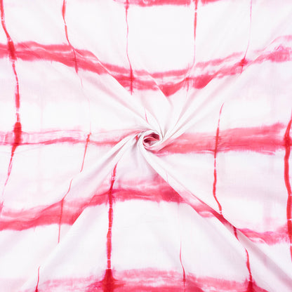 Pink Striped Tie Dye Shibori Fabric