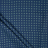 Polka Dots Printed Indigo Fabric For Dress