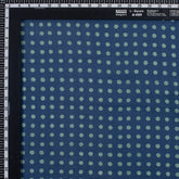 Polka Dots Printed Indigo Fabric For Dress