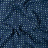 Polka Dots Printed Indigo Fabric For Dress