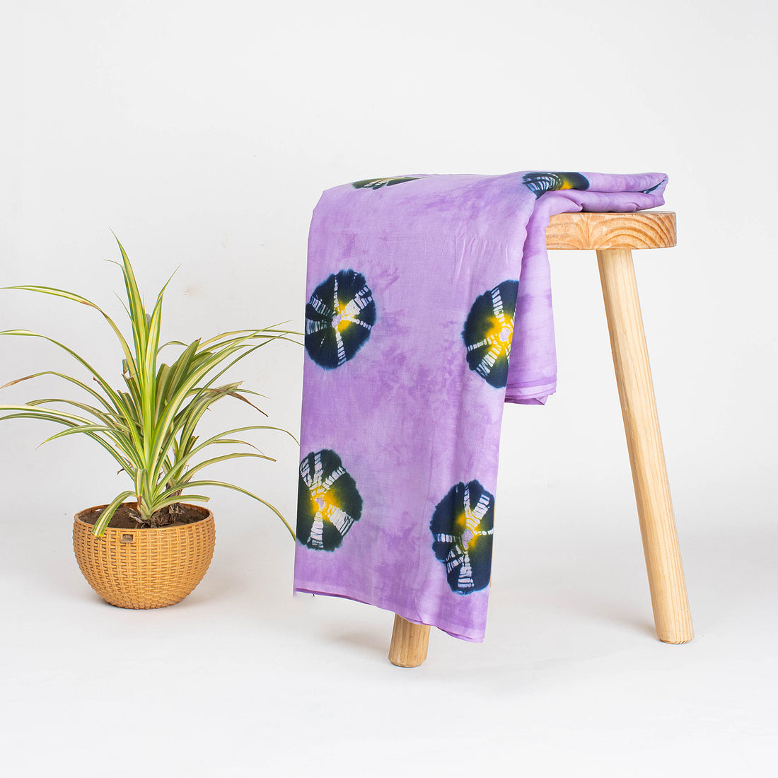 Polka Dots Pure Cotton Tie Dye Shibori Fabric