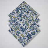 Premium Blue Floral Printed Table Napkins