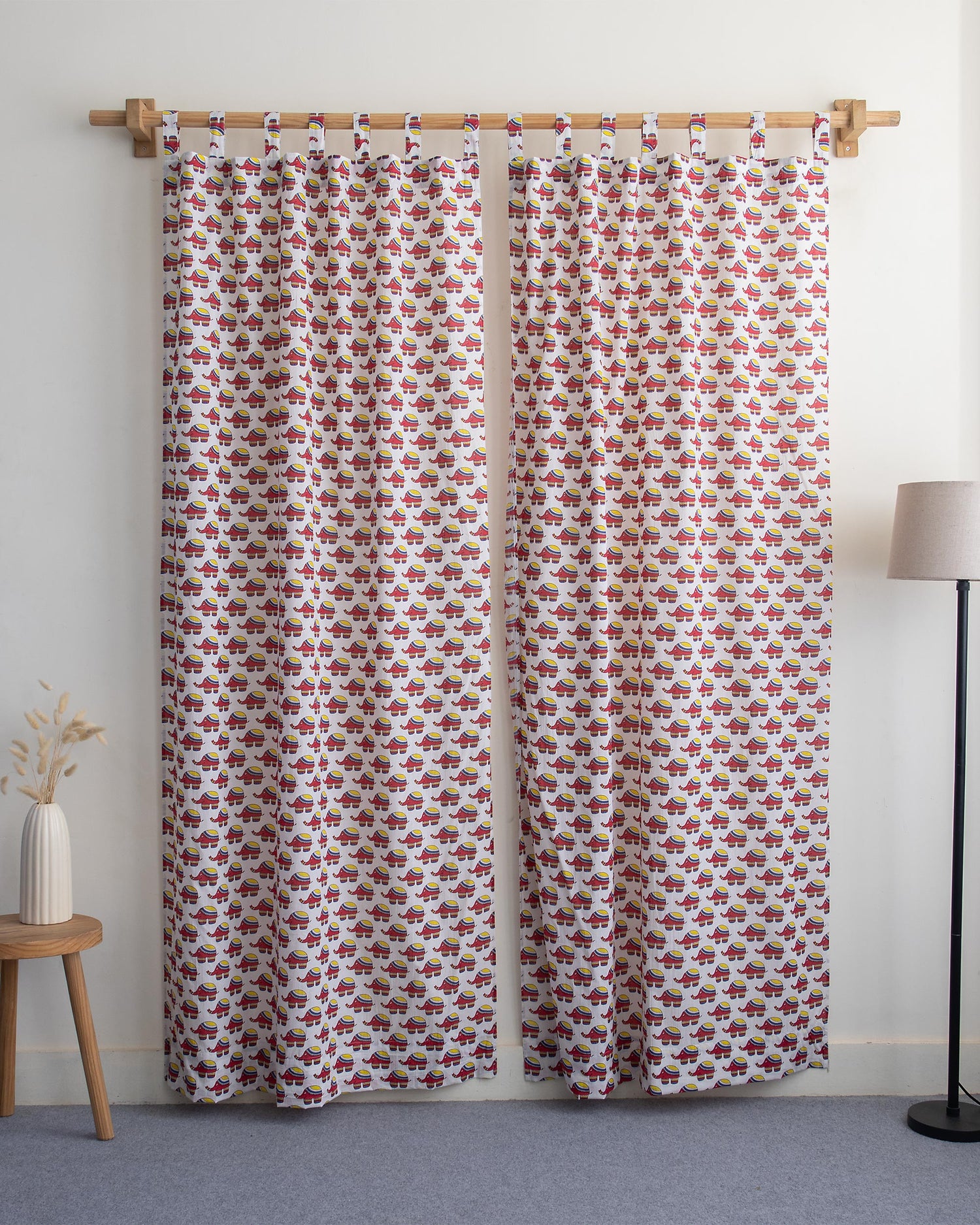 Premium Boota Block Printed Cotton Curtains In India
