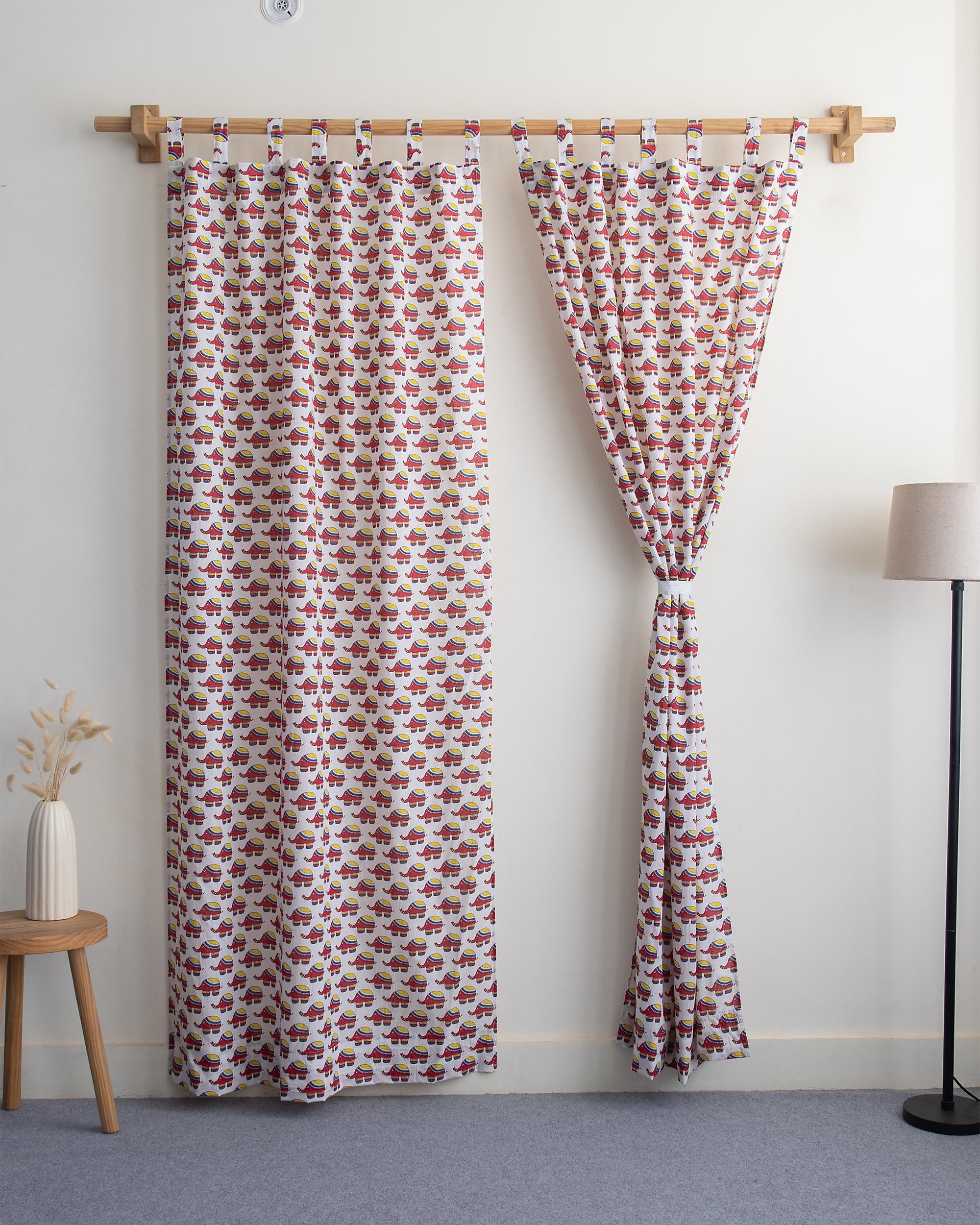 Premium Boota Block Printed Cotton Curtains In India