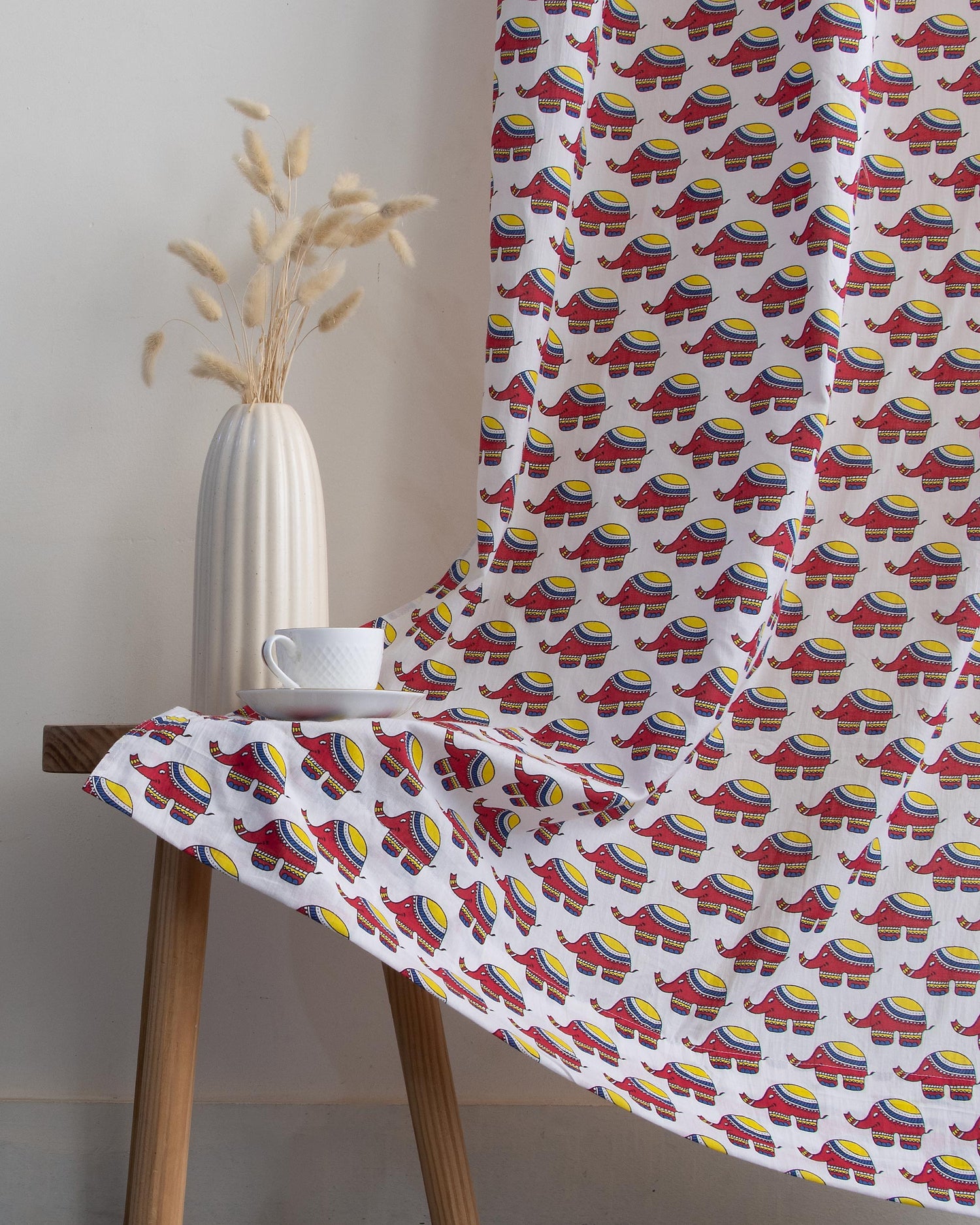 Premium Boota Block Printed Cotton Curtains In India