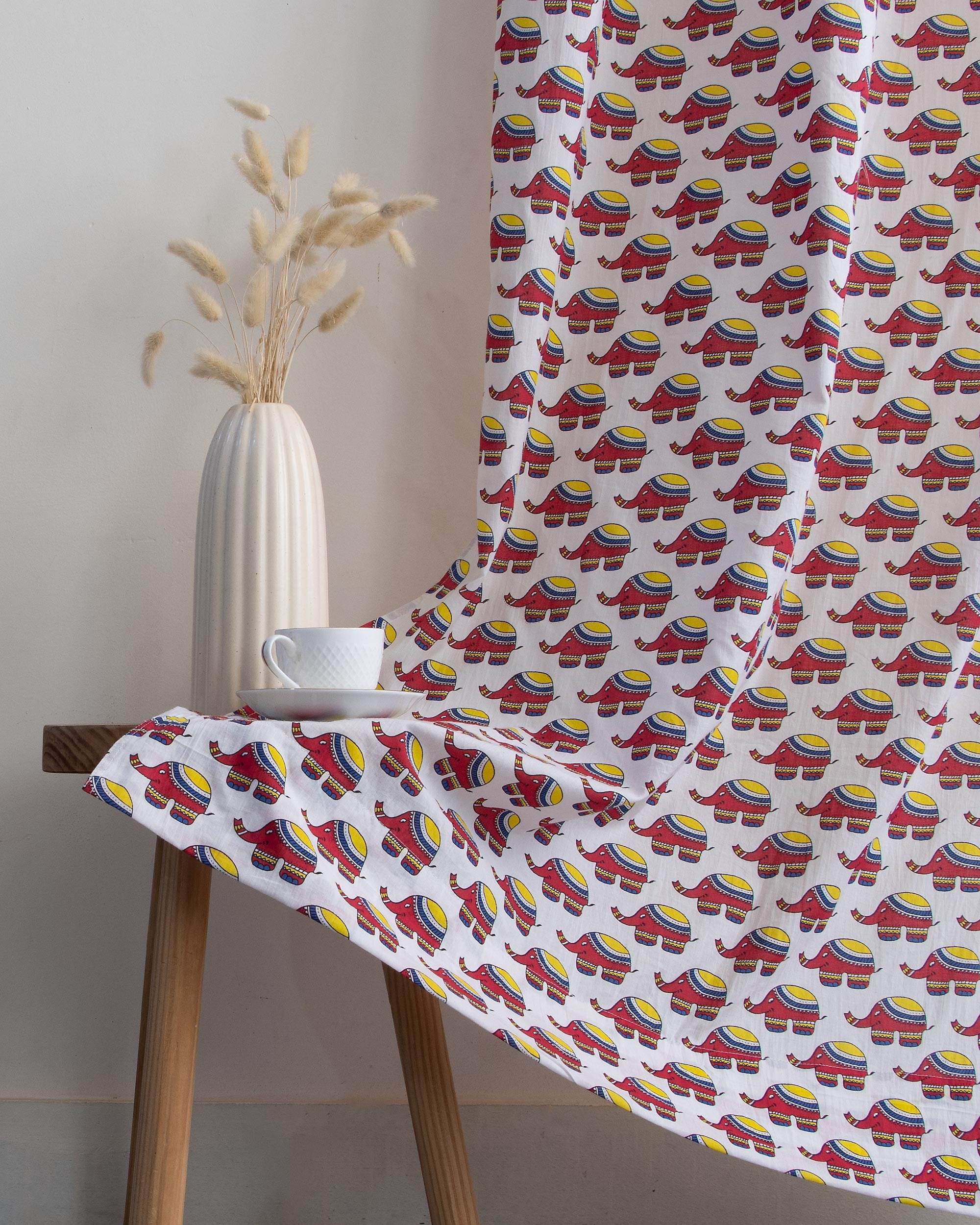 Premium Boota Block Printed Cotton Curtains In India