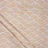 Premium Brown Geometric Hand Block Print Fabric Online