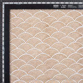 Premium Brown Geometric Hand Block Print Fabric Online