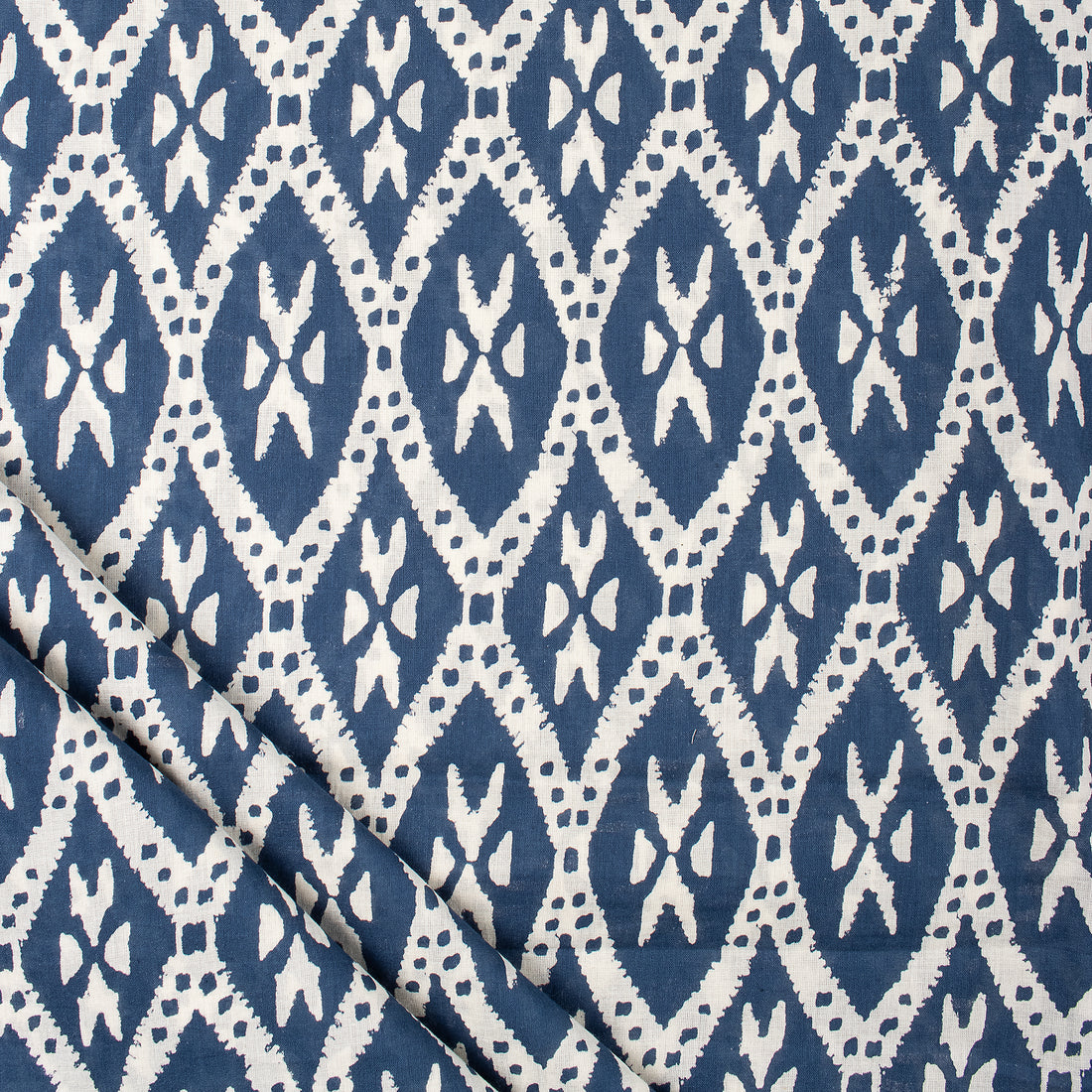 Premium Discharge Hand Block Printed Fabric