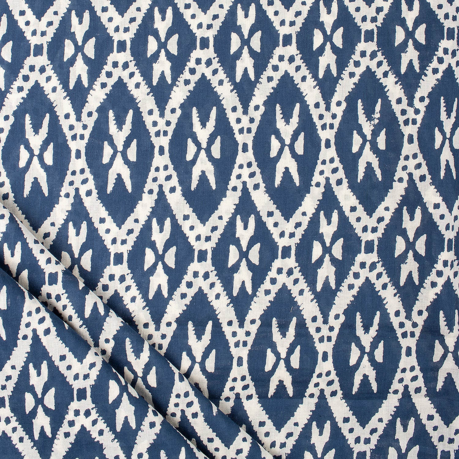 Premium Discharge Hand Block Printed Fabric