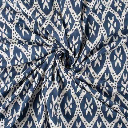 Premium Discharge Hand Block Printed Fabric